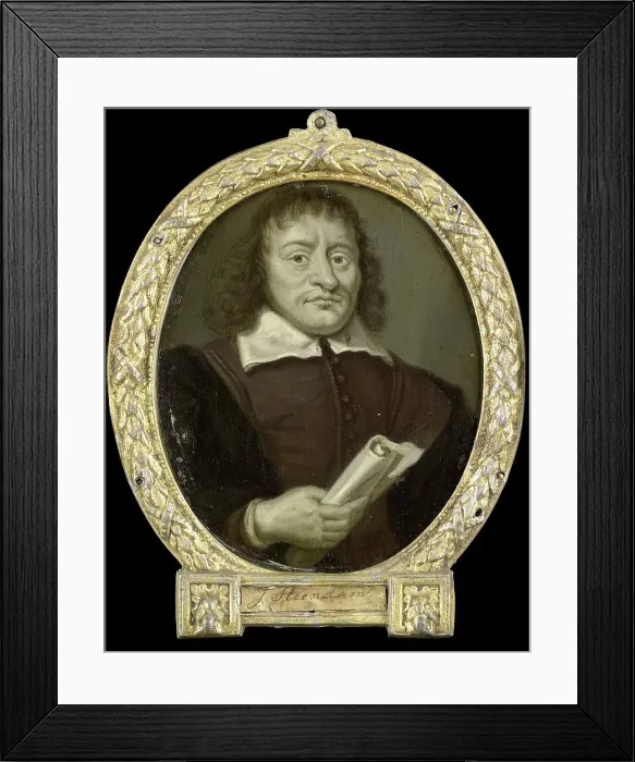 Framed Print : Portrait of Hendrik Bruno, Poet and Co-Rector of the Latin School in Hoorn, 1700-1732. Creator: Arnoud van Halen Framed Print : Portrait of Hendrik Bruno, Poet and Co-Rector of the Latin School in Hoorn, 1700-1732. Creator: Arnoud van Halen
