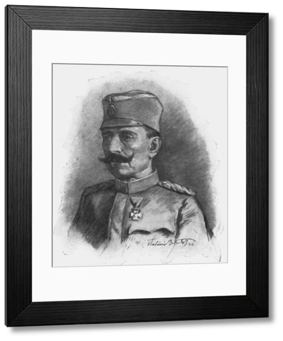 Framed Print : Le general Petar Bolovitch, successeur du voivode Putni, 1916. Creator: Vladimir Betzitch Framed Print : Le general Petar Bolovitch, successeur du voivode Putni, 1916. Creator: Vladimir Betzitch