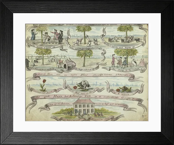 Framed Print : Allegory of society, 1777. Creator: Jan Brandes Framed Print : Allegory of society, 1777. Creator: Jan Brandes
