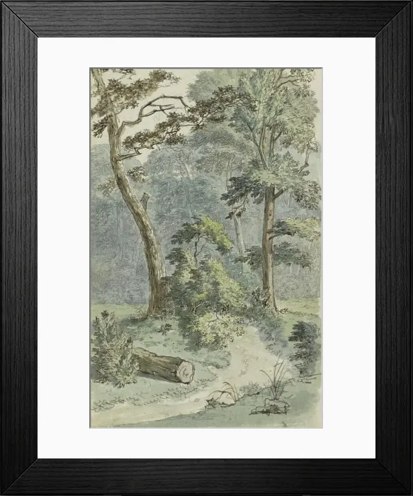 Framed Print : Forest path in a landscape, 1783. Creator: Johannes Huibert Prins Framed Print : Forest path in a landscape, 1783. Creator: Johannes Huibert Prins