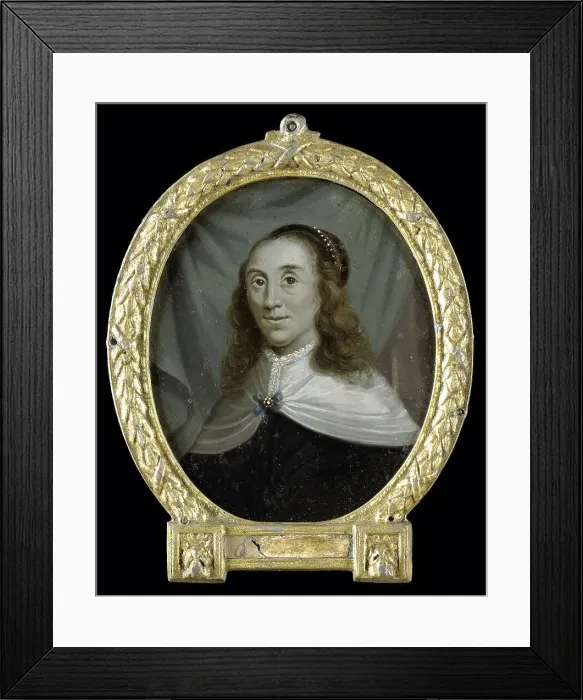 Framed Print : Portrait of Sibylle van Griethuysen, Poet in Groningen, 1700-1732. Creator: Arnoud van Halen Framed Print : Portrait of Sibylle van Griethuysen, Poet in Groningen, 1700-1732. Creator: Arnoud van Halen