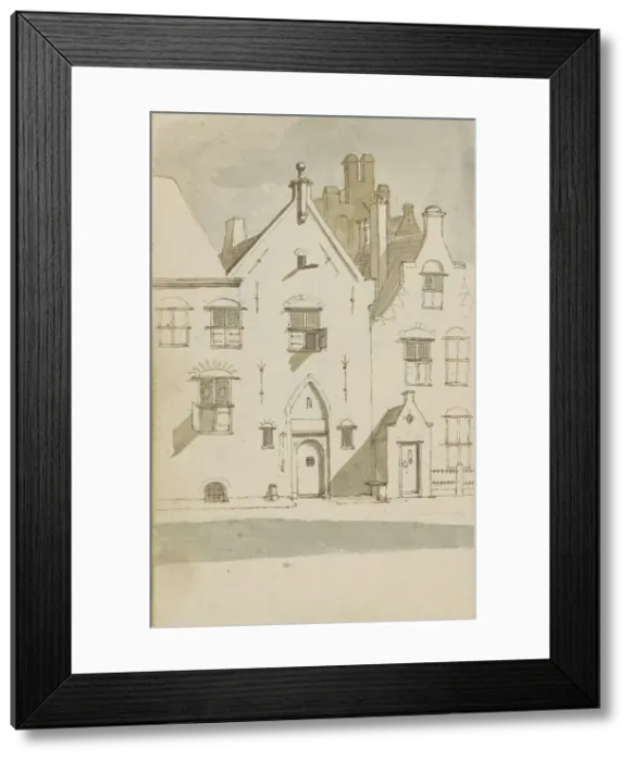 Framed Print : Terraced houses with gables, c.1783-c.1797. Creator: Johannes Huibert Prins Framed Print : Terraced houses with gables, c.1783-c.1797. Creator: Johannes Huibert Prins