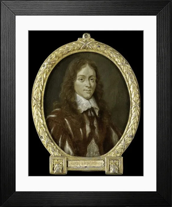 Framed Print : Portrait of Caspar van Kinschot, Poet, 1700-1732. Creator: Arnoud van Halen Framed Print : Portrait of Caspar van Kinschot, Poet, 1700-1732. Creator: Arnoud van Halen