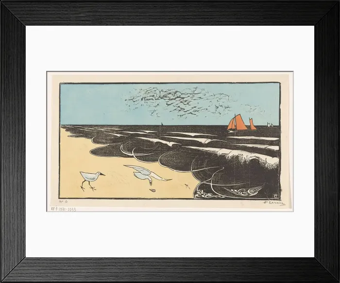 Framed Print : Sea near Bergen, c.1925. Creator: Bernard Essers Framed Print : Sea near Bergen, c.1925. Creator: Bernard Essers