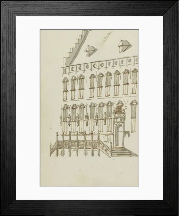 Framed Print : Facade of the town hall in Nijmegen, c.1783-c.1797. Creator: Johannes Huibert Prins Framed Print : Facade of the town hall in Nijmegen, c.1783-c.1797. Creator: Johannes Huibert Prins
