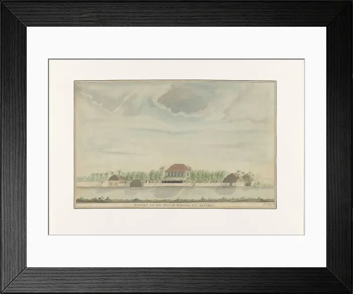Framed Print : The Residents House at Simpang van Agteren, 1809. Creator: C. Coolen Framed Print : The Residents House at Simpang van Agteren, 1809. Creator: C. Coolen