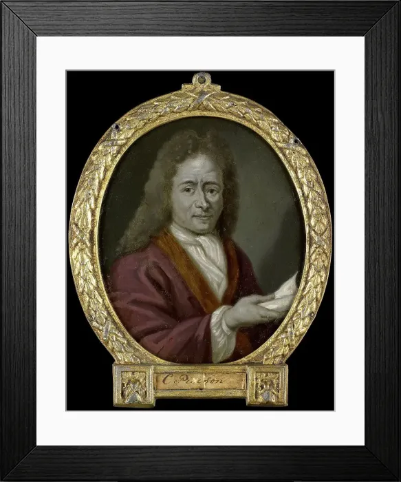 Framed Print : Portrait of Christoffel Pierson, Poet in Gouda, 1700-1732. Creator: Arnoud van Halen Framed Print : Portrait of Christoffel Pierson, Poet in Gouda, 1700-1732. Creator: Arnoud van Halen