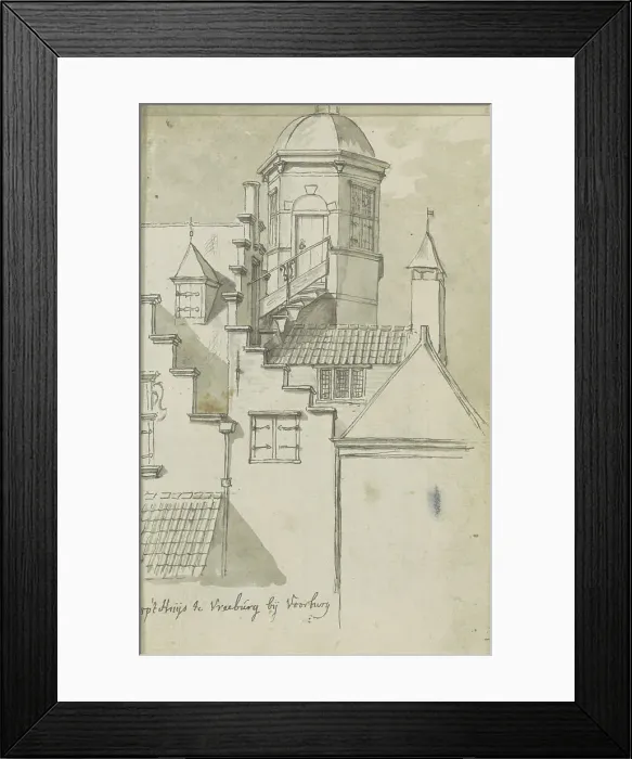 Framed Print : View of Huis Vreeburg near Voorburg, c.1783-c.1797. Creator: Johannes Huibert Prins Framed Print : View of Huis Vreeburg near Voorburg, c.1783-c.1797. Creator: Johannes Huibert Prins