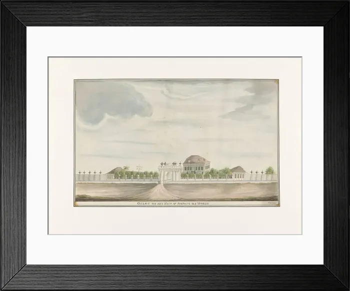 Framed Print : View of the House at Simpang van Vooren, 1809. Creator: C. Coolen Framed Print : View of the House at Simpang van Vooren, 1809. Creator: C. Coolen