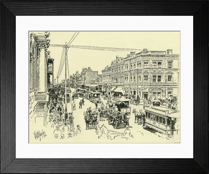 Framed Print : Commission Street, Johannesburg, c1900. Creator: Will B. Robinson Framed Print : Commission Street, Johannesburg, c1900. Creator: Will B. Robinson