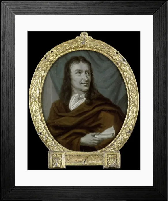 Framed Print : Portrait of Pieter Verhoek, Poet and Marble Painter in Amsterdam, 1700-1732. Creator: Arnoud van Halen Framed Print : Portrait of Pieter Verhoek, Poet and Marble Painter in Amsterdam, 1700-1732. Creator: Arnoud van Halen