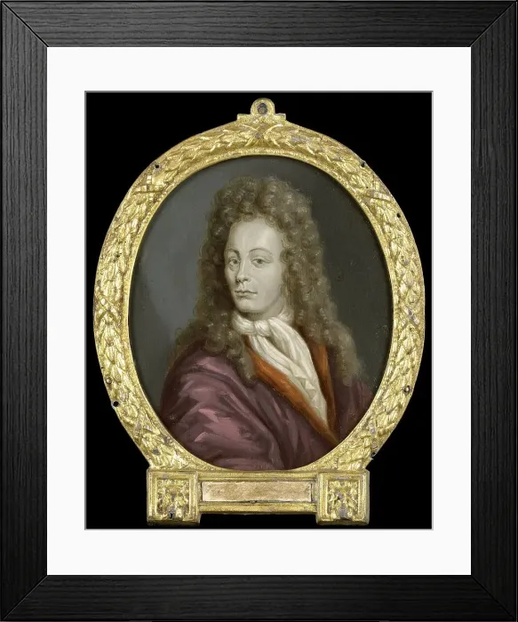 Framed Print : Portrait of Tobias Gutberleth, Man of Letters in Leeuwarden, 1700-1732. Creator: Arnoud van Halen Framed Print : Portrait of Tobias Gutberleth, Man of Letters in Leeuwarden, 1700-1732. Creator: Arnoud van Halen