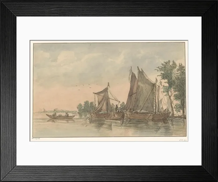 Framed Print : River view, 1795-1821. Creator: C. Dietrich Framed Print : River view, 1795-1821. Creator: C. Dietrich