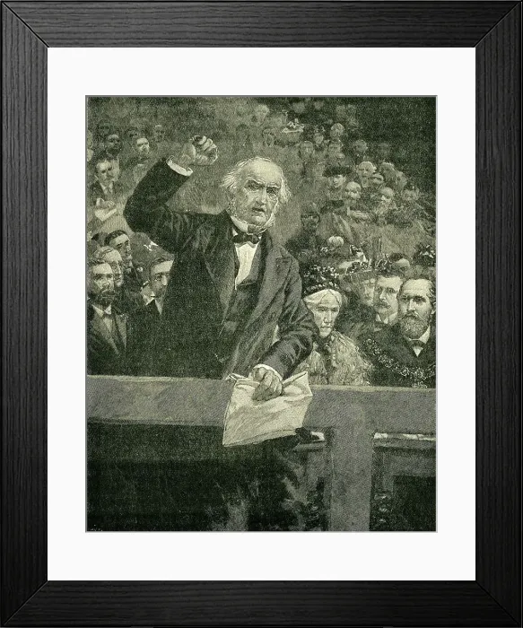 Framed Print : The Armenian Atrocities: Mr. Gladstone Denouncing The Sultan at the Meeting in Liverpool, c1900. Creator: Unknown Framed Print : The Armenian Atrocities: Mr. Gladstone Denouncing The Sultan at the Meeting in Liverpool, c1900. Creator: Unknown