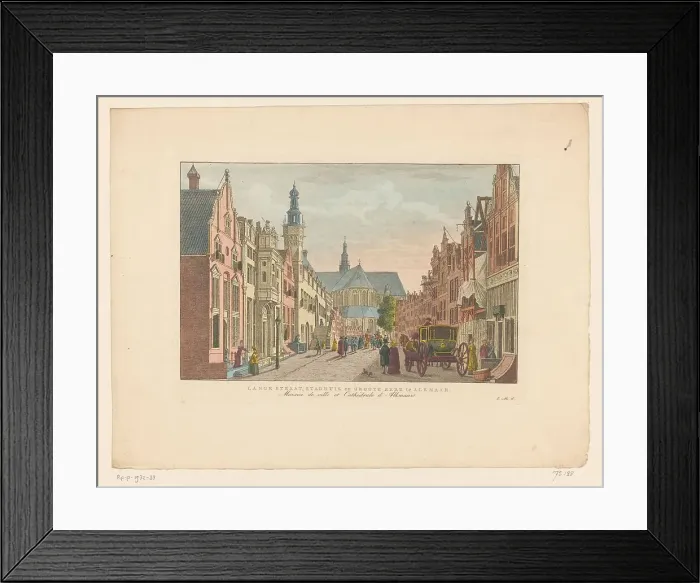 Framed Print : View of the Langestraat, the town hall and the Grote Kerk in Alkmaar, 1824-1825. Creator: Carel Frederik Bendorp Framed Print : View of the Langestraat, the town hall and the Grote Kerk in Alkmaar, 1824-1825. Creator: Carel Frederik Bendorp