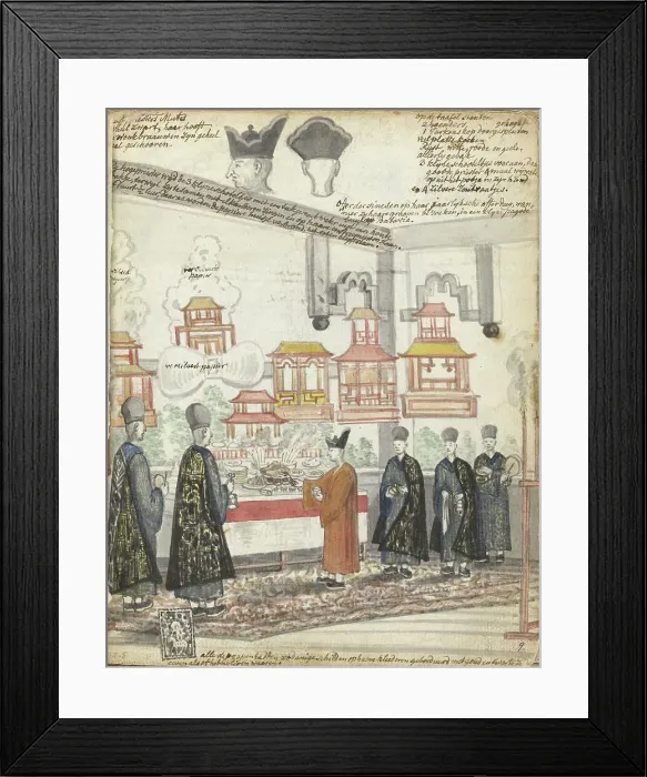 Framed Print : Chinese day of sacrifice in Batavia, 1779-1785. Creator: Jan Brandes Framed Print : Chinese day of sacrifice in Batavia, 1779-1785. Creator: Jan Brandes