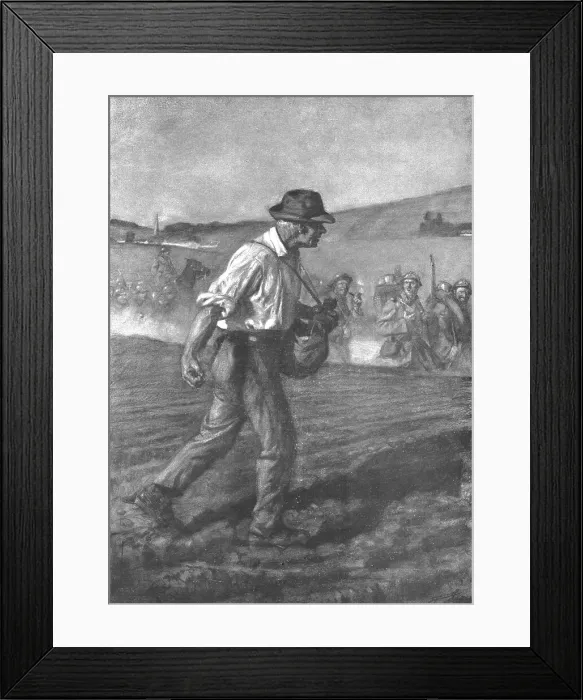 Framed Print : Les semailles de l'automne de 1916, 1916. Creator: Lucien Jonas Framed Print : Les semailles de l'automne de 1916, 1916. Creator: Lucien Jonas