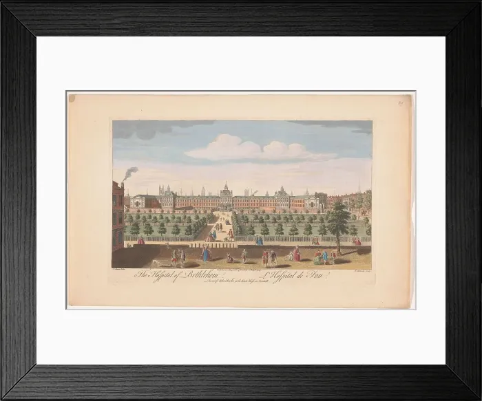 Framed Print : View of Bethlem Royal Hospital in London, 1747. Creator: Thomas Bowles Framed Print : View of Bethlem Royal Hospital in London, 1747. Creator: Thomas Bowles