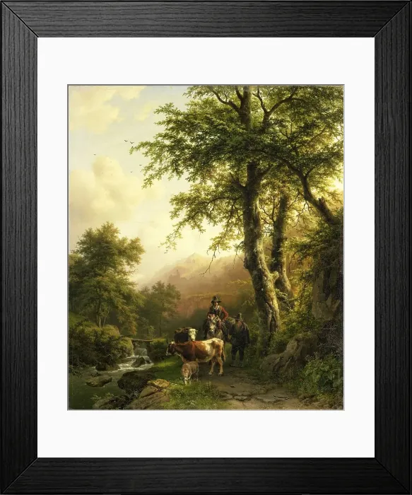 Framed Print : Italian Landscape, 1848. Creator: Barend Cornelis Koekkoek Framed Print : Italian Landscape, 1848. Creator: Barend Cornelis Koekkoek