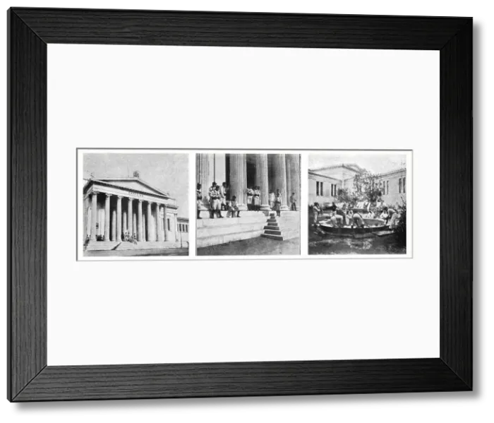 Framed Print : Les evenements de Grece; A Athens: les marins francais de garde au Zappeion, palais... 1916. Creator: Unknown Framed Print : Les evenements de Grece; A Athens: les marins francais de garde au Zappeion, palais... 1916. Creator: Unknown