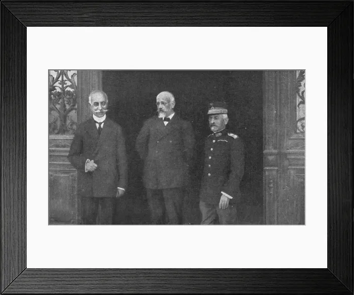 Framed Print : Les evenements de Grece; Les triumvirs a Salonique: l'amiral Coundouriotis, M. Venizelos... 1916 Creator: Unknown. Les evenements de Grece; Les triumvirs a Salonique: l'amiral Coundouriotis, M. Venizelos... 1916 Creator: Unknown Framed Print : Les evenements de Grece; Les triumvirs a Salonique: l'amiral Coundouriotis, M. Venizelos... 1916 Creator: Unknown. Les evenements de Grece; Les triumvirs a Salonique: l'amiral Coundouriotis, M. Venizelos... 1916 Creator: Unknown