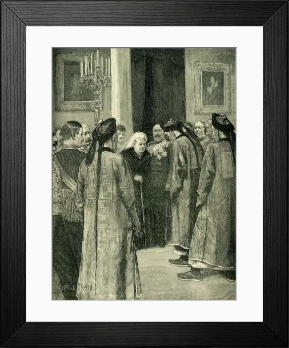 Framed Print : Visit of Li Hung Chang to the Queen at Osborne, c1900. Creator: George Henry Grenville Manton Framed Print : Visit of Li Hung Chang to the Queen at Osborne, c1900. Creator: George Henry Grenville Manton