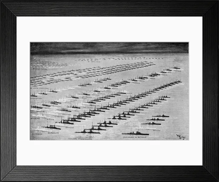 Framed Print : Tableau de la flotte de combat allemande, 1916. Creator: Unknown Framed Print : Tableau de la flotte de combat allemande, 1916. Creator: Unknown