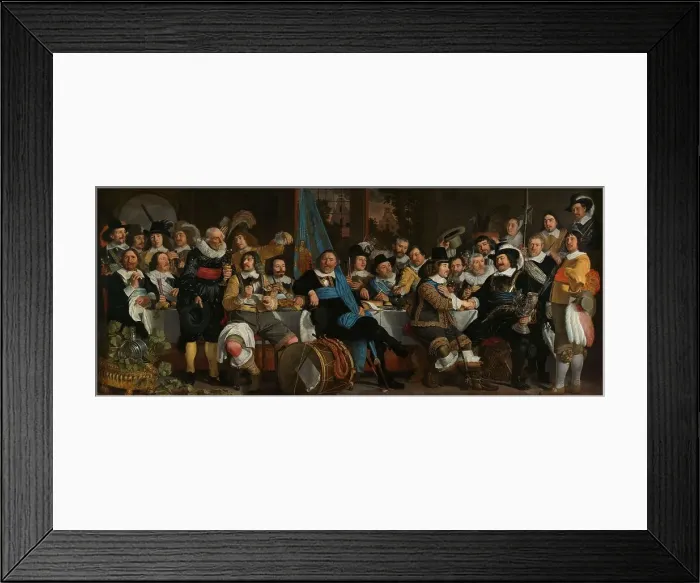 Framed Print : Banquet at the Crossbowmen's Guild in Celebration of the Treaty of Münster, 1648. Creator: Bartholomeus van der Helst Framed Print : Banquet at the Crossbowmen's Guild in Celebration of the Treaty of Münster, 1648. Creator: Bartholomeus van der Helst