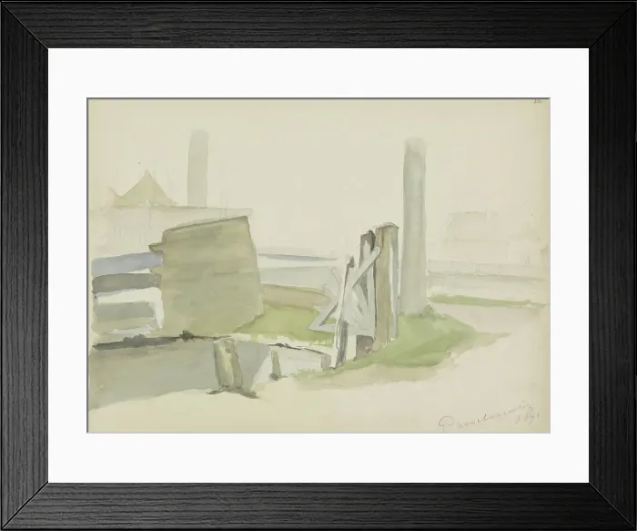 Framed Print : Path along a canal, c.1896. Creator: Christiaan Huidekoper Framed Print : Path along a canal, c.1896. Creator: Christiaan Huidekoper