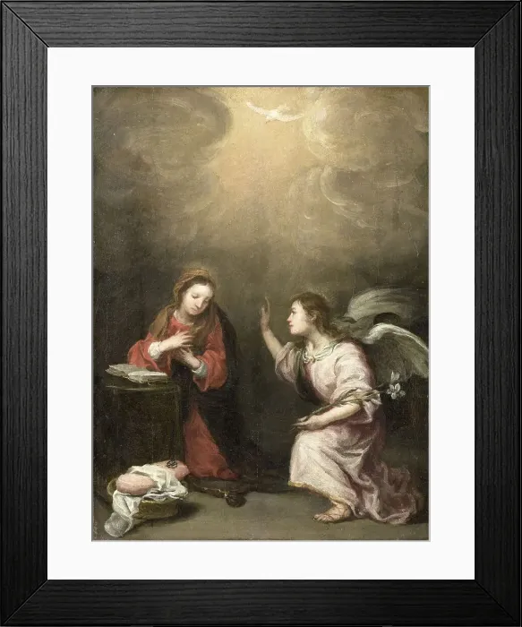 Framed Print : The Annunciation, 1700-1800. Creator: Bartolomé Esteban Murillo (follower of)
