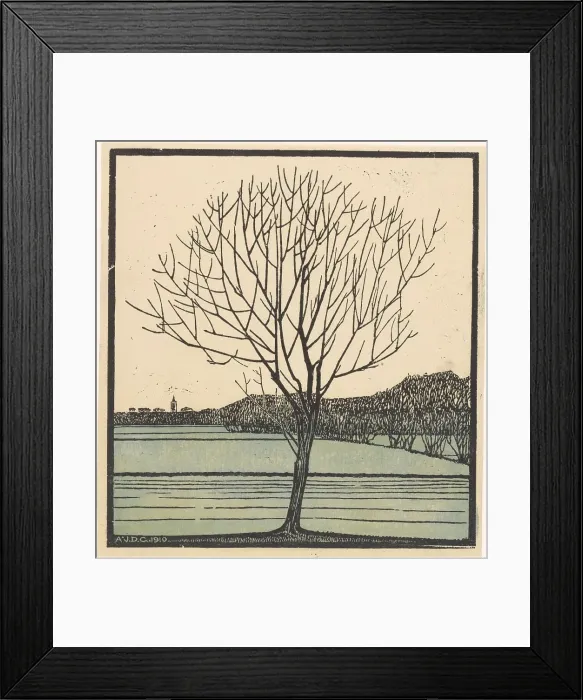 Framed Print : Bare tree, 1919. Creator: Julie de Graag Framed Print : Bare tree, 1919. Creator: Julie de Graag