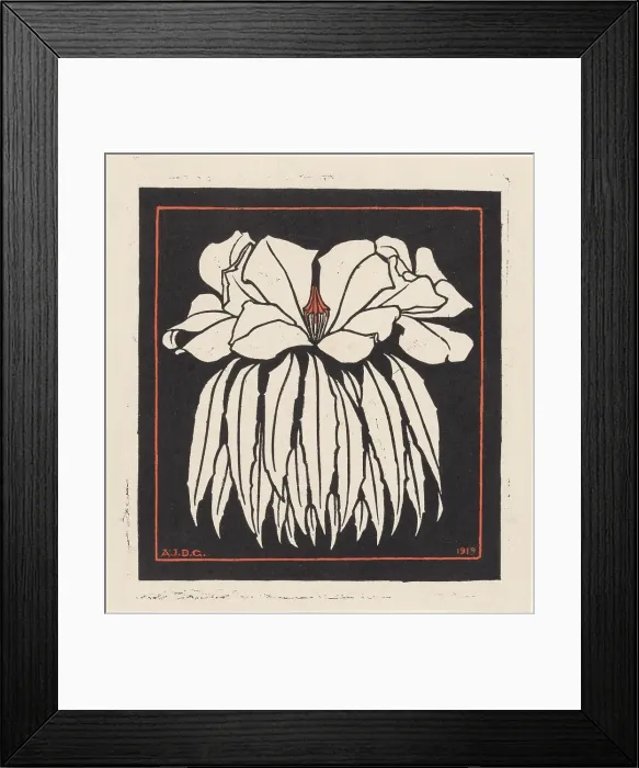 Framed Print : Godetia, 1919. Creator: Julie de Graag Framed Print : Godetia, 1919. Creator: Julie de Graag