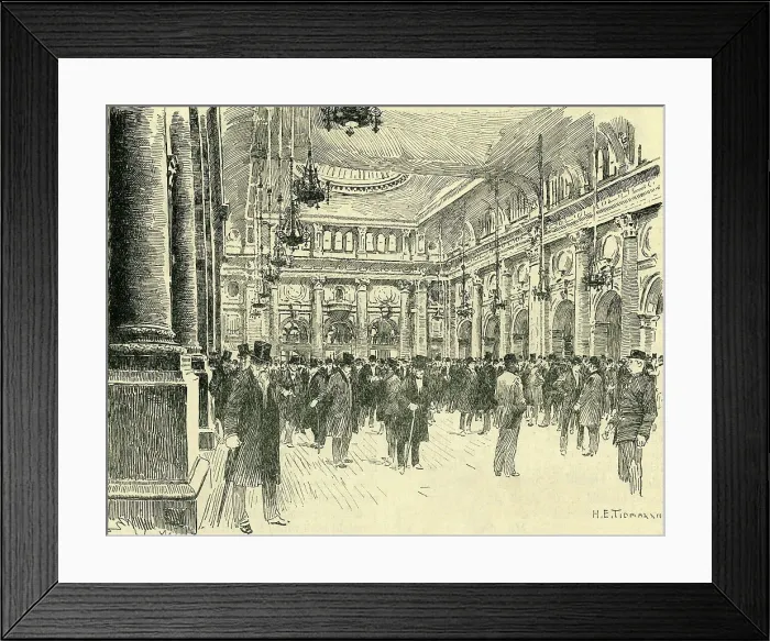Framed Print : Interior of the Royal Exchange, Manchester, c1900. Creator: H. E. Tidmarsh Framed Print : Interior of the Royal Exchange, Manchester, c1900. Creator: H. E. Tidmarsh