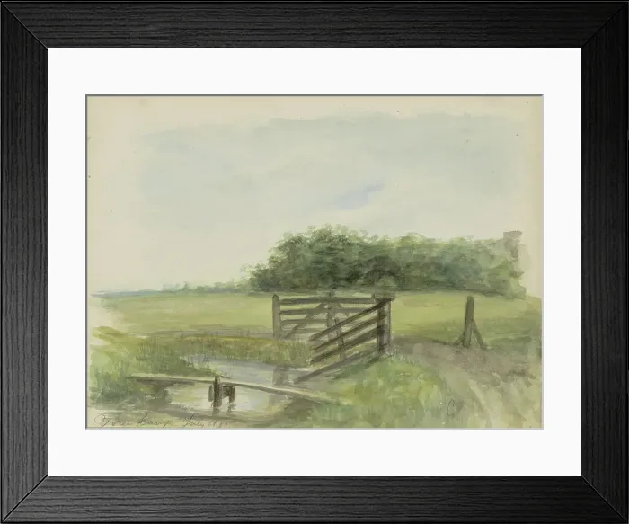 Framed Print : Landscape at Uitvolt Voorbamp in Groningen, 1895. Creator: Christiaan Huidekoper Framed Print : Landscape at Uitvolt Voorbamp in Groningen, 1895. Creator: Christiaan Huidekoper