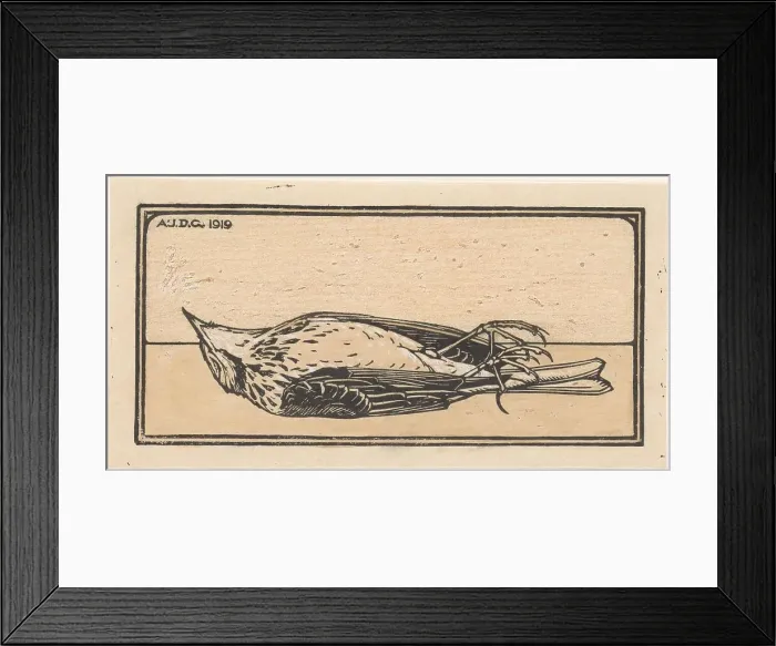 Framed Print : Dead bird, 1919. Creator: Julie de Graag Framed Print : Dead bird, 1919. Creator: Julie de Graag
