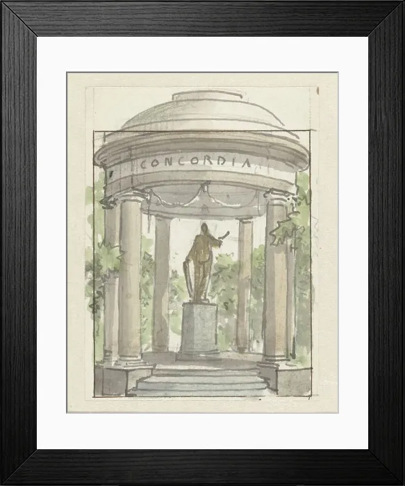 Framed Print : Design for a temple of concord, c.1752-c.1819. Creator: Unknown Framed Print : Design for a temple of concord, c.1752-c.1819. Creator: Unknown