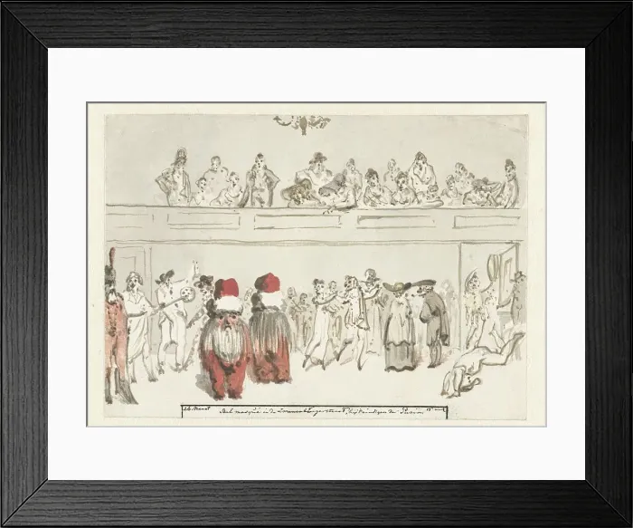 Framed Print : Bal Masqué in the Zwanenburgerstraat (diary, March 26), 1805-1808. Creator: Christiaan Andriessen Framed Print : Bal Masqué in the Zwanenburgerstraat (diary, March 26), 1805-1808. Creator: Christiaan Andriessen