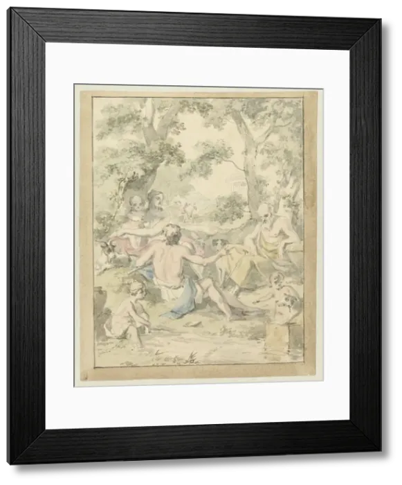 Framed Print : A Happy Arcadian Family, c.1752-c.1819. Creator: Juriaan Andriessen Framed Print : A Happy Arcadian Family, c.1752-c.1819. Creator: Juriaan Andriessen