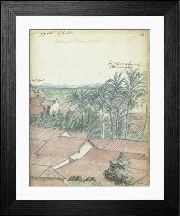 Framed Print : View over Galle, 1785-1786. Creator: Jan Brandes Framed Print : View over Galle, 1785-1786. Creator: Jan Brandes