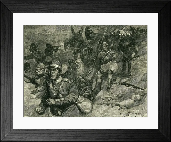 Framed Print : Flight of the Greeks from Larissa, c1900. Creator: Ernest Prater