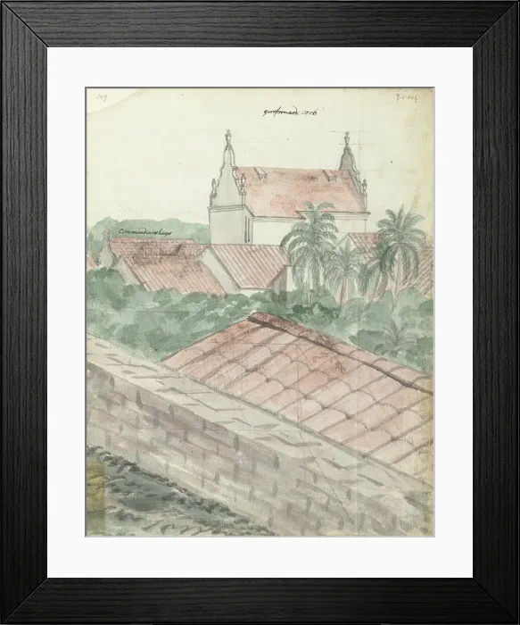 Framed Print : View over Galle, 1785-1786. Creator: Jan Brandes