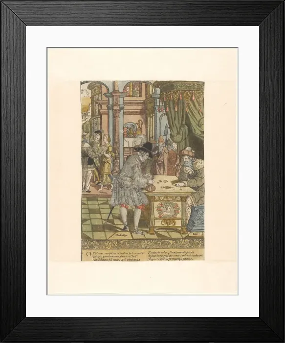 Framed Print : The prodigal son receives his inheritance, c.1540-c.1550. Creator: Cornelis Anthonisz Framed Print : The prodigal son receives his inheritance, c.1540-c.1550. Creator: Cornelis Anthonisz