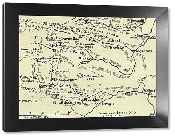 Map of the Tirah Campaign, c1900. Creator: Unknown