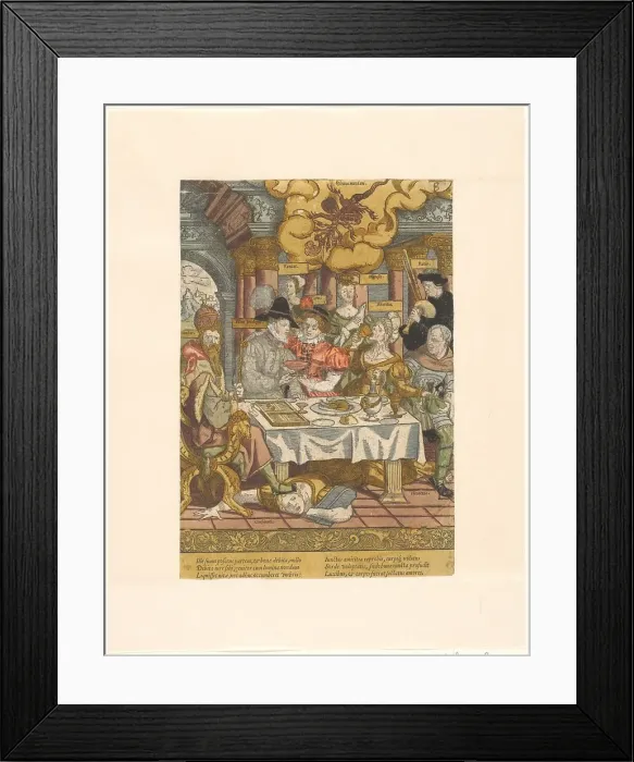 Framed Print : The prodigal son wastes his inheritance, c.1540-c.1550. Creator: Cornelis Anthonisz Framed Print : The prodigal son wastes his inheritance, c.1540-c.1550. Creator: Cornelis Anthonisz