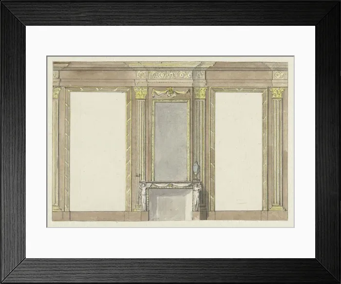 Framed Print : Design for wall painting, c.1752-c.1819. Creator: Juriaan Andriessen Framed Print : Design for wall painting, c.1752-c.1819. Creator: Juriaan Andriessen