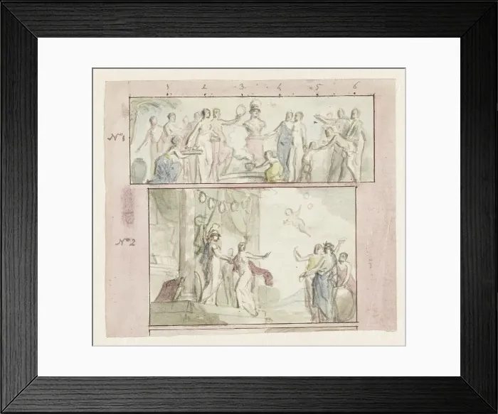 Framed Print : Virtue and the temple of wisdom, 1752-1819. Creator: Juriaan Andriessen Framed Print : Virtue and the temple of wisdom, 1752-1819. Creator: Juriaan Andriessen