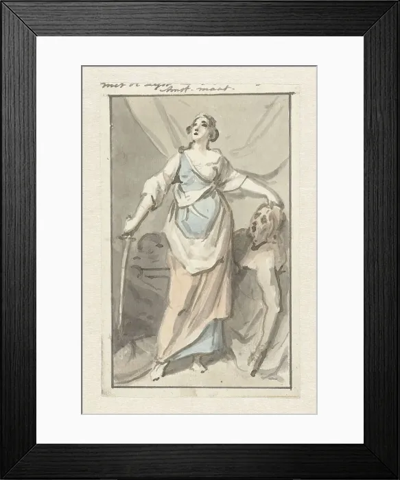 Framed Print : Judith with the head of Holofernes, 1752-1819. Creator: Juriaan Andriessen Framed Print : Judith with the head of Holofernes, 1752-1819. Creator: Juriaan Andriessen