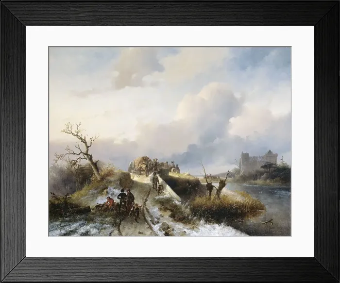 Framed Print : Return from the Hunt, c.1845. Creator: Charles Rochussen Framed Print : Return from the Hunt, c.1845. Creator: Charles Rochussen