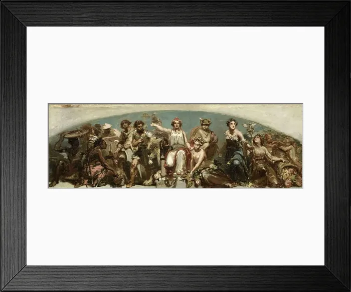 Framed Print : The Colonies Pay Tribute to the Dutch Maiden, 1852. Creator: Charles Rochussen Framed Print : The Colonies Pay Tribute to the Dutch Maiden, 1852. Creator: Charles Rochussen