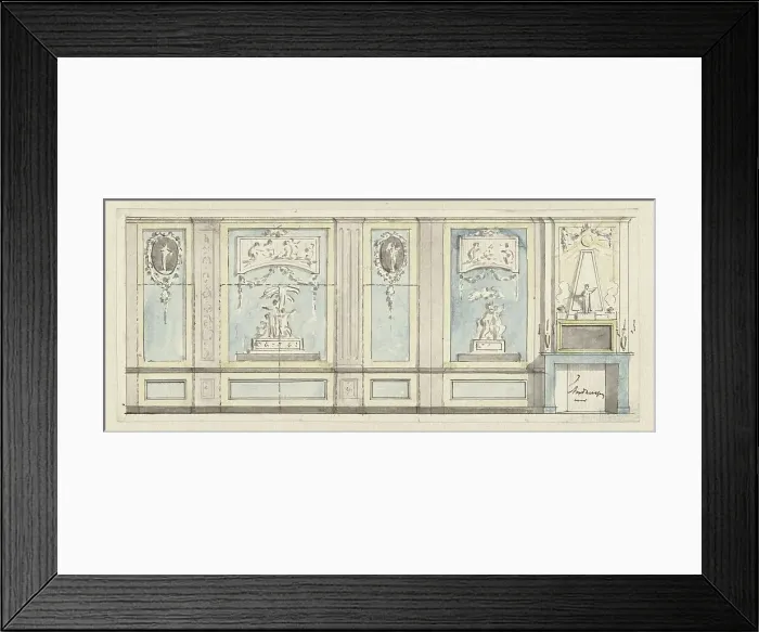 Framed Print : Design for a room wall, c.1752-c.1819. Creator: Juriaan Andriessen Framed Print : Design for a room wall, c.1752-c.1819. Creator: Juriaan Andriessen